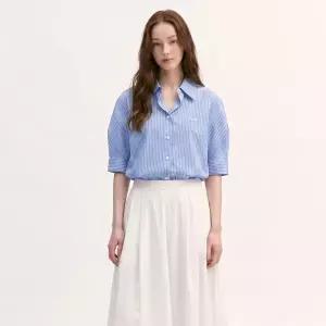 [롯데백화점]라인 아이든 7부소매 셔츠블라우스(NVWBLQE96)