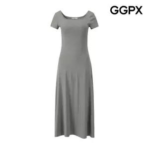 GGPX 스퀘어넥 미시룩 가슴캡 맥시 원피스 GQ6OP019F