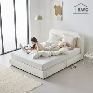라로퍼니처 데이지 호텔식 갤럭시 패브릭 2서랍 수납 침대 Q+40T 라텍스 매트