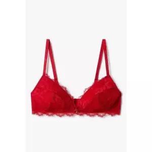 매장정품 EMPORIO ARMANI UNDERWEAR 엠포리오 아르마니 언더웨어 여성 플라워 자수 패디드 트라이앵글 브라