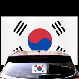 자동차 태극기 스티커 튜닝 데칼 반사 대형 1P 자동차스티커튜닝