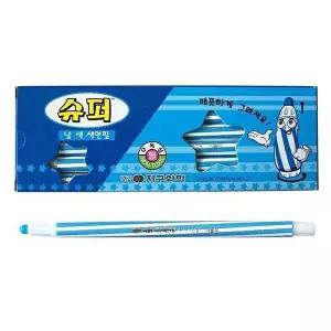 고품질 지구화학 슈퍼 낱색 색연필 (12자루) 1다스 (하늘) 낱색 12자루 1다스 WFQ68FI