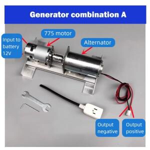 220V 영구 자석 브러시리스 발전기 이중 베어링 무소음 DIY 고전압 DC 775 모터 미니어처 충전 가능