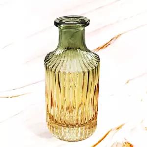 유리꽃병 빈티지 인테리어 화병 세로스트라이프 소품 소품샵 방꾸미기