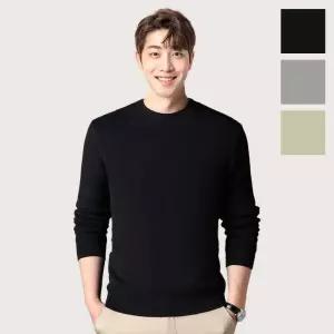 [모로엠]남성 간절기 소프트 무지 긴팔 니트티 ON-KN-QWD280FE