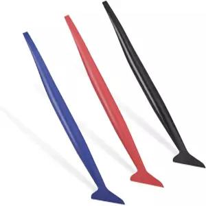 GLSOWEE 3PCS 자동차 스퀴지 커브 슬롯 틴트 도구 세트 자동 비닐 랩 키트 경도가 다른 어플리케이터 3 in