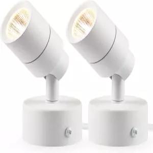 선비 2팩 LED 조명 실내용 3W 스팟 3000K 웜 화이트 식물용 120V 스포트라이트 아트워크 업라이트 및