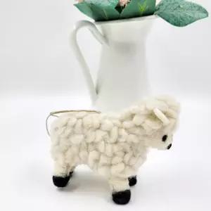 인도산 WOOL 핸드메이드 양 소품 고급 강아지 동물 열쇠고리 인테리어 오브제 귀어운 장식품