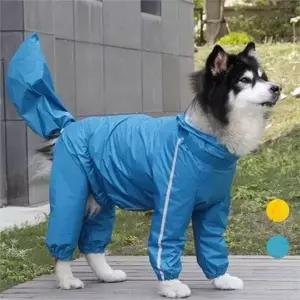 [제이큐]대형견 우비 대형견 레인코트 반려견 방수 산책 후드 비옷 바람막이