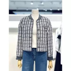 한정수량 JJ JIGOTT 24F/W 울 트위드 블루종 크롭 점퍼 GPAA0JPR31 2823921