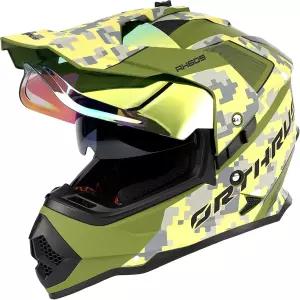 Orthrus 듀얼 스포츠 어드벤처 모터사이클 헬멧 DOT 자외선 차단 바이저 및 인터폰 슬롯 ATV UTV 더트