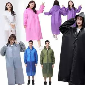 여름우비 EVA 레인코트(5개) 시보리 다회용우비 캠핑우의 비옷-WFQ7XQT