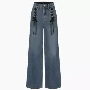 [AK수원점] [에고이스트] [BLUE LABEL] 레이스업 세미 와이드 데님팬츠  ES3ODP04