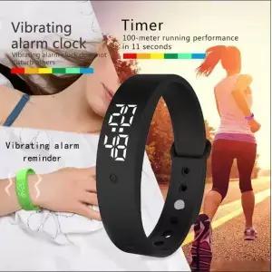 LED 디지털 스마트 팔찌 방수 시계 Smartband 체온 모니터 밴드 진동 알람 알림