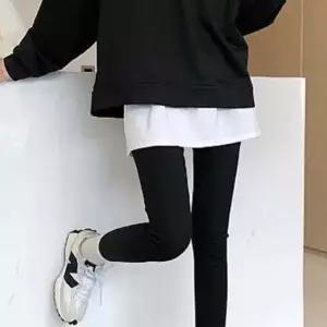 스커트 치마 편한 여자 페이크 레이어드 밴딩 미니 힙커버