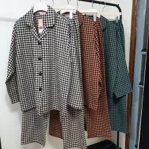 남녀공용 커플 잠옷세트 홈웨어 파자마 상하의 실내복 사계절 수면복