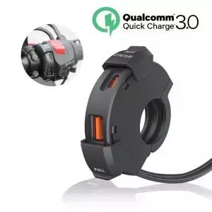 12v 새로운 오토바이 Usb 빠른 충전기 방수 소켓 유형 C 휴대 전화 포트 전원 콘센트 모바일 플러그 모토