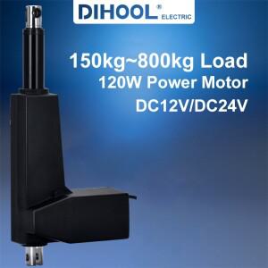 8000N 전기 선형 액추에이터 DC12V 24V 800KG 부하 50mm ~ 1000mm 스트로크 5mm/s 40mm/s 리프팅 모터 텔레