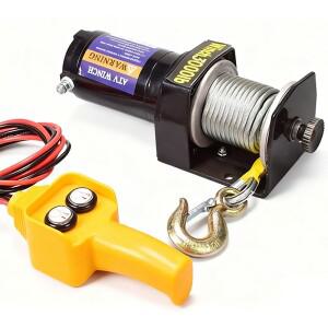12V 24V 휴대용 전기 윈치 강철 케이블 3000lb 파워 ATV 트레일러 오프로드 차량 복구 보트용