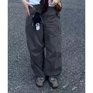 WHO.A.U Wide Cotton Nylon Cargo Pants (U) / WHTAG3811U