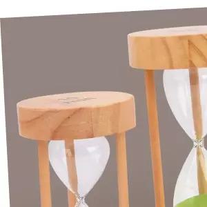 모래시계 5분 원목모래시계 반신욕 탁상모래시계 타이머 우드 유리