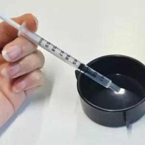 DSGS 반려동물 약 급여 파충류 사육 눈금 주사기 1ml