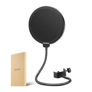 NEEWER 전문 마이크 팝 필터 쉴드는 BLUE YETI 및 기타 모든 마이크와 호환되며 유연한 360도 구즈넥 클립이 장착된 이중 레이어 윈드 스크린과 안정화 암을 갖추고 있습니다. 스크린 클립 제공합니다