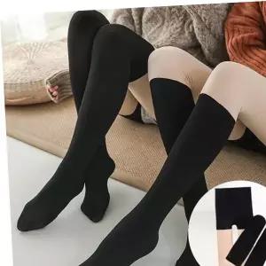 OHS-SOWT0666 페이크 니삭스 투톤 스타킹+속바지