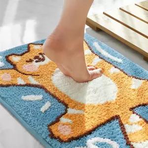 인테리어 극세사 다용도 고양이 발매트 2color