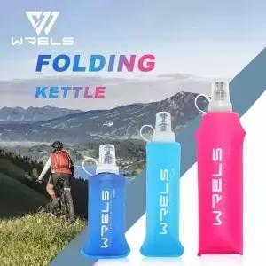 1pc150ml/250ml/500ml 야외 접이식 실리콘 물린 물병 러닝 캠핑 하이킹 여행 편리한