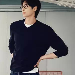 [AK수원점] [지오다노] 남자 봄 가을 울혼방 브이넥 긴팔 니트 690205