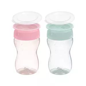 와우컵 어린이집 트라이탄 빨대컵 296ml 흘림방지 자기주도컵 아기컵 2개 등원 세트