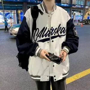 2컬러 베이직 심플 레터링 가을 바시티 자켓 IS-JK56
