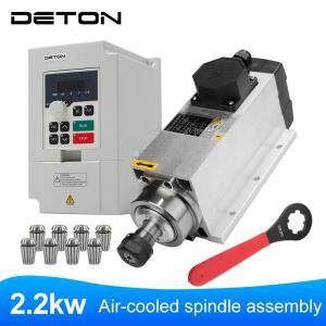 2.2KW 220V/380V 18000RPM 공냉식 스핀들 모터와 DETON 주파수 변환기 ER20 척 렌치 CNC 공작기계