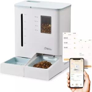 iPettie FW54 5G/2.4GHz WiFi 자동 급수기 및 2-in-1 세트 반려동물용 300온스 대용량 2주 사용 가능 앱