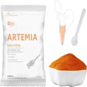 60g 브라인 새우 껍질 알 먹이 수족관 부화용 열대어 아르테미아