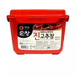 청정원 순창 진 고추장 5kg x 1개 / 대용량 업소 양념 찌개 요리 식품 식자재