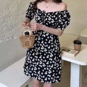 스커트 치마 SK 오프숄더 미니 원피스 슬랙스 쉬폰 플리츠