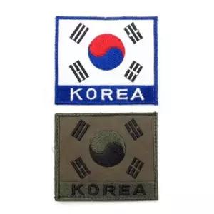 군용 태극기 패치 군인 태극기 패치 밀리터리 대한민국 찍찍이 벨크로 가방 부대