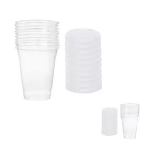 뮤 10개입 아이스커피용컵 일회 용플라스틱컵 1P 카페음료컵 테이크아웃컵세트 350ml