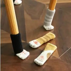 [하프클럽/알티피아]의자끌림방지 고양이발 니트 의자양말 4종 4p세트