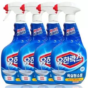 [도착보장] 유한락스 욕실청소용 뿌리는 락스 900ml, 4개