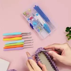 뜨개질 케이스 바늘 DIY 코바늘 풀세트 53P 골무