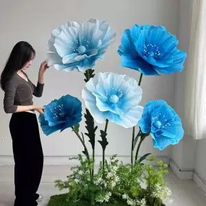 종이꽃 장식 자이언트 DIY 선물 감성 거실 핑크 배경 백드롭 포함 플라워 페이퍼 받침