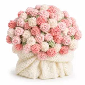 장미 꽃다발 니트 담요 완제품