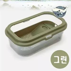 거북이 오픈사육장 그린 터틀 수족관 투명 터틀케이지 거북이집