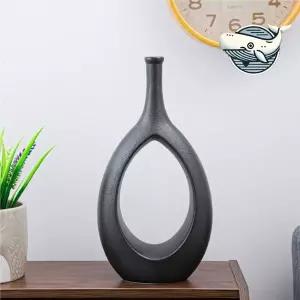 모던 디자인 블랙 도자기 화병 인테리어 소품
