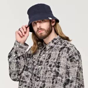 카고브로스 CB WASHED DEEP BUCKET HAT (NAVY) - black