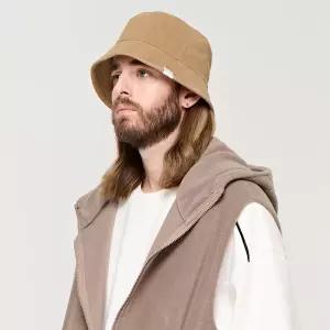 카고브로스 CB WASHED DEEP BUCKET HAT (BEIGE) - black