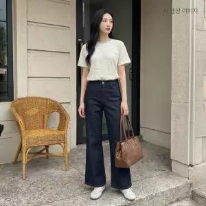 [백화점 홈쇼핑 정품] 로엠 린넨 와이드 데님 RMTJG37R11